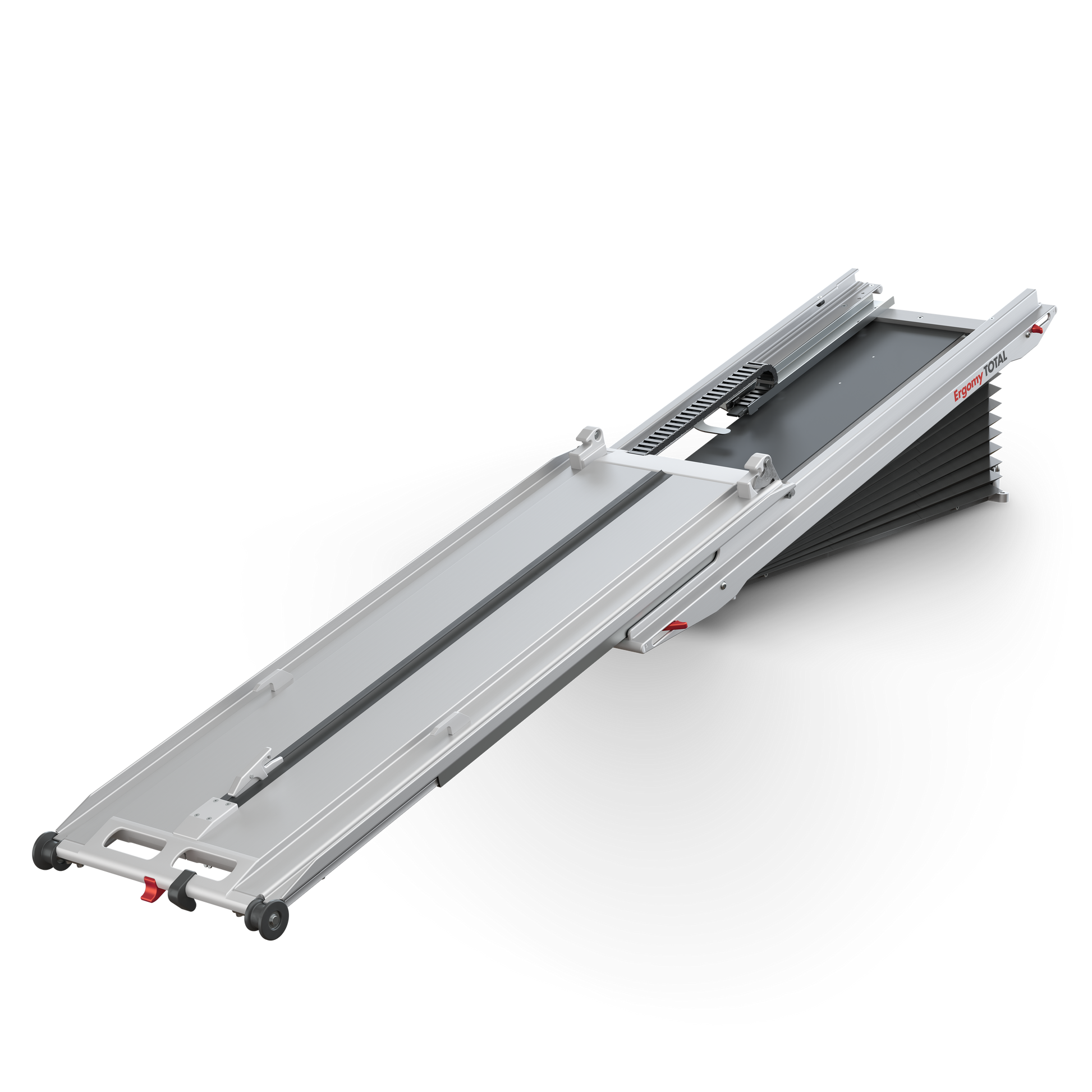 Ergomy Total electrically assisted stretcher loading system in loading position